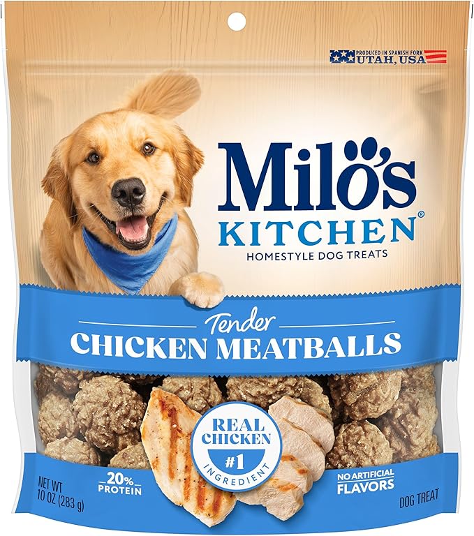 Milo's Kitchen Chicken Meatballs Dog Treats, 10 Ounce