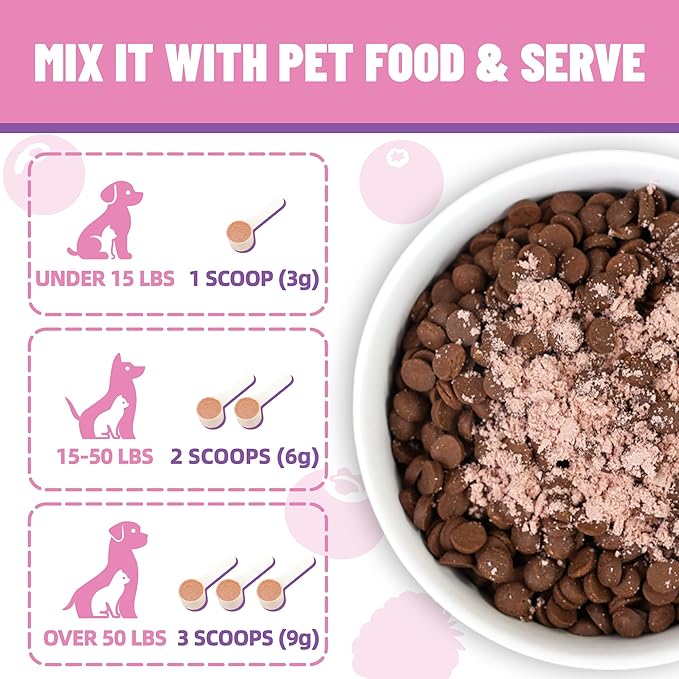 Just Try Berries Powder Dog Cranberry Supplement Urinary Tract for Dogs UTI Cat UTI Remedy Cat Supplements - 7 OZ
