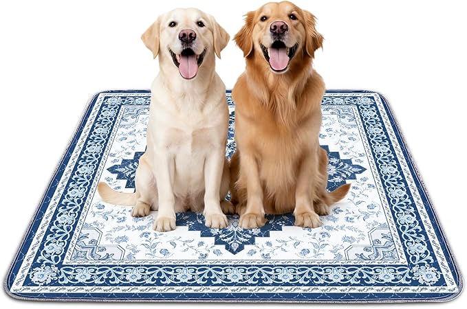 INVENHO 2PACK Washable Pee Pads for Dogs, Reusable Dog Pads Upgrade Non-Slip Dog Pee Pads Heavy Absorbency Puppy Pee Pads Quick Dry Whelping Pads/Waterproof Puppy Training Pad