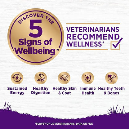 Wellness Complete Health Adult Dry Dog Food, Wholesome Grain Kibble, Natural, Chicken and Oatmeal Recipe, 38 lb Bag