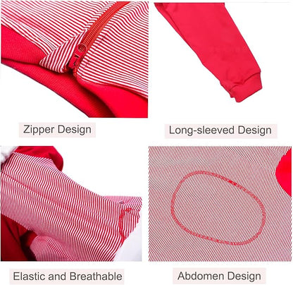Yeapeeto Dog Onesie Surgery Recovery Suit for Large Medium Bodysuit Dogs Pajamas PJS Full Body for Shedding, Prevent Licking, Wound Protection, Cone Alternative (3XL, Red)
