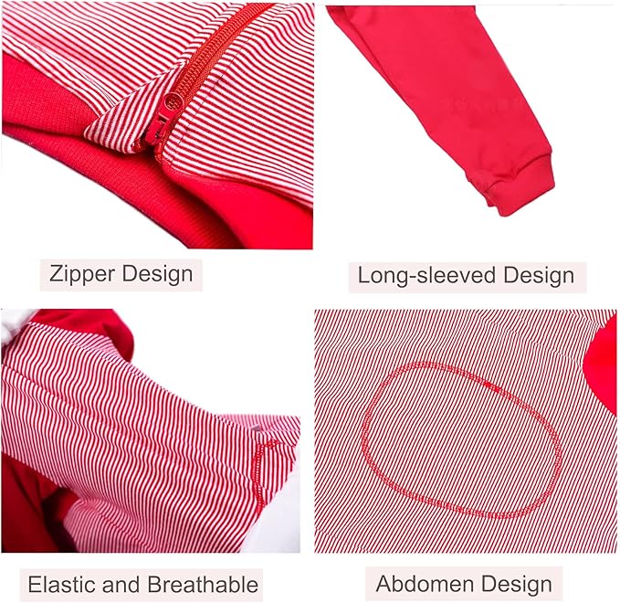 Yeapeeto Dog Onesie Surgery Recovery Suit for Large Medium Bodysuit Dogs Pajamas PJS Full Body for Shedding, Prevent Licking, Wound Protection, Cone Alternative (6XL, Red)