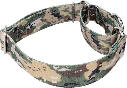 Country Brook Petz - Mountain Viper Camo Martingale Dog Collar and Leash - Camouflage Collection Featuring Rugged Designs (1 Inch, Medium)