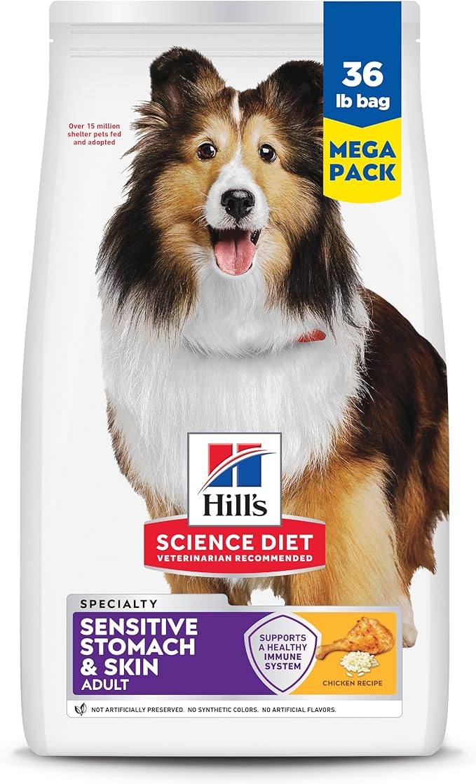 Hill's Science Diet Adult Sensitive Stomach & Skin Dry Dog Food, Chicken, 36 lb. Bag