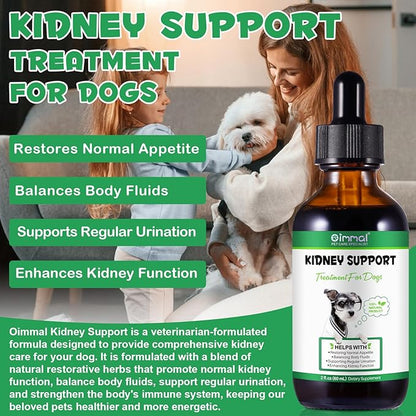 Kidney Support for Dogs, Dog Kidney Treatment Support Urinate Regularly, Strengthen Kidney Function,Increase Immunity, Herbal Supplement Supports Healthy Kidney Function- 60ml/2fl.oz