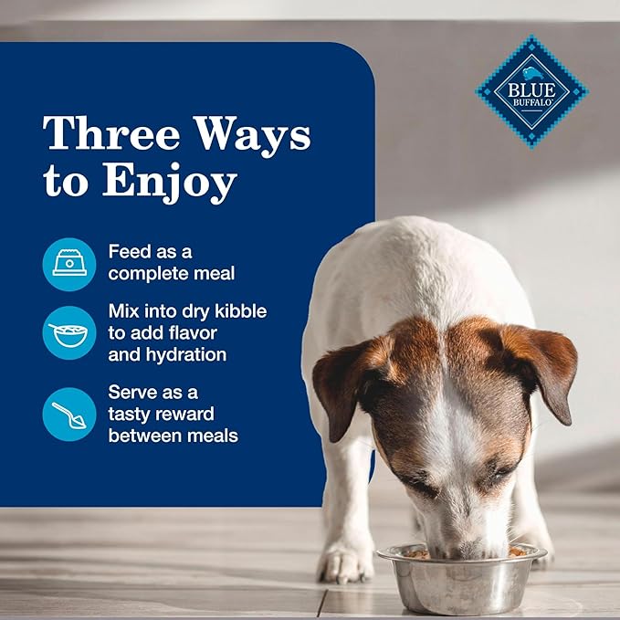 Blue Buffalo Homestyle Recipe Senior Wet Dog Food, Made with Natural Ingredients, Beef Dinner and Chicken Dinner, Variety Pack, (12.5-oz Cans, 3 of Each Flavor)