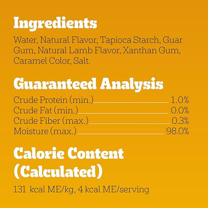 Pedigree Drizzlers for Dogs, Wet Dog Food Gravy Savory Sauce, Natural Lamb Flavor, 60g Dual-Serving Pouch (22 Count, 44 Servings Total)