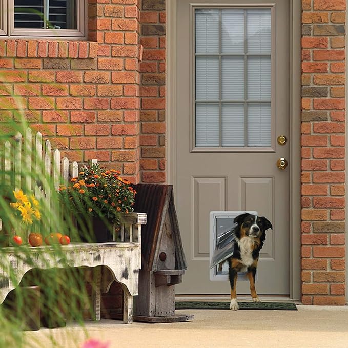 Ideal Pet Products Designer Series Ruff-Weather Pet Door with Telescoping Frame, Medium 7.25" x 13" Flap Size