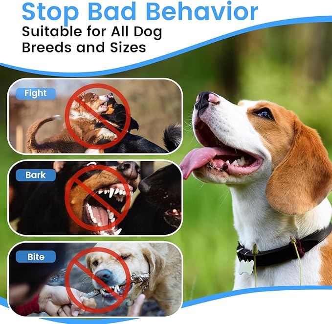 Dog Bark Deterrent Devices,Multi-Functional Anti Barking Device for Dogs Up to 30 Ft Effective Control Range,3 Modes & LED Light Ultrasonic Dog Trainer,Safe for All Small & Medium Dogs