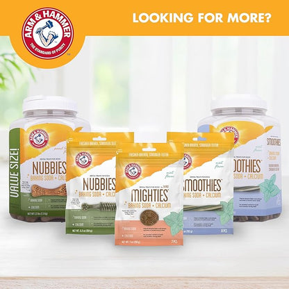 Arm & Hammer for Pets Nubbies Dental Treats Value Size - Baking Soda & Calcium Dog Dental Chews, Helps Scrub Plaque & Tartar While Chewing, Chicken Flavor, 139 Count, 52.8 Oz - 6 Pack