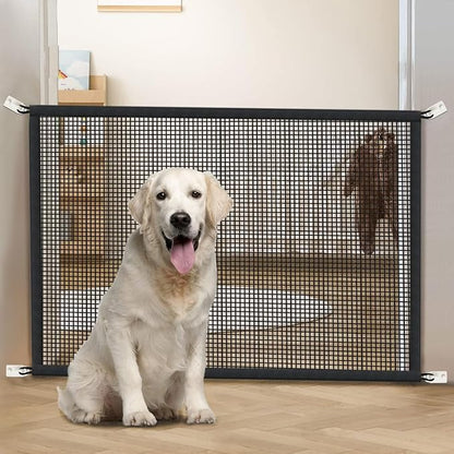 2-Pack Dog Gate for Stairs Pet Gates for The House: Dogs Screen Mesh Gate for Doorways Stairways Indoor 29 inch Tall, 34 inch Wide, Fits Openings 28'' to 31'' Wide