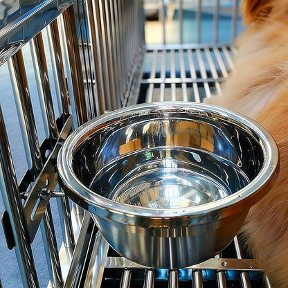 Large Dog Water Bowl No Spill Hanging Large Dog Crate Food Bowl for Kennel, XL(2750ml/93oz)