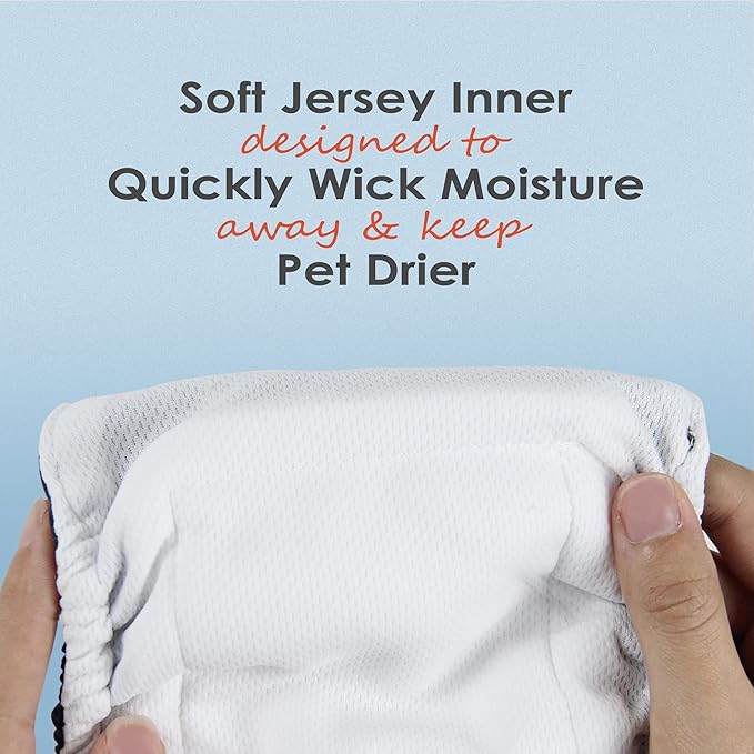 wegreeco Washable Male Dog Belly Band (Stylish Pattern)- Pack of 3 - Washable Male Dog Belly Wrap, Dog Diapers Male (Fruit, Large)