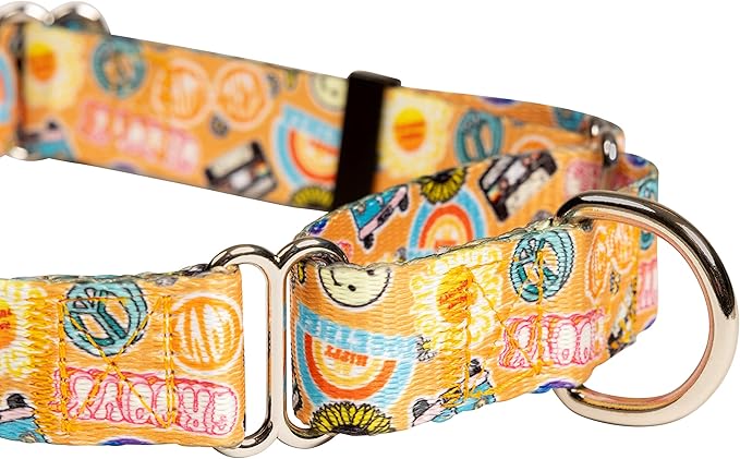 Downtown Pet Supply - Martingale Collar for Dogs - Dog Training Collar - Big, Wide & Thick Dog Collar - Escape-Proof, Weatherproof, Durable and Comfortable - Good Vibes - Extra Large Dog Collar