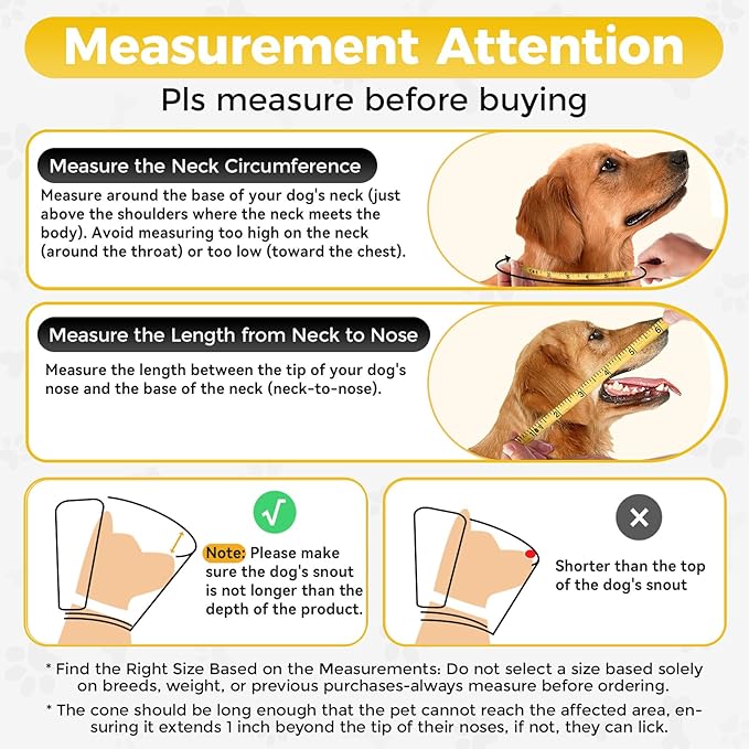 Upgraded Dog Cone Collar for Dogs After Surgery, Soft Transparent Pet Recovery Collar for Large Medium Small Dogs, Depth Adjustable Dog Cone Collar, Elizabethan Collar (M, Black)