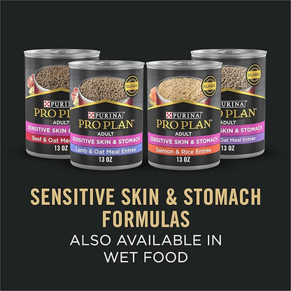 Purina Pro Plan Sensitive Skin and Stomach Dog Food Dry, Adult Salmon & Rice Formula, Digestive Health - 16 lb. Bag