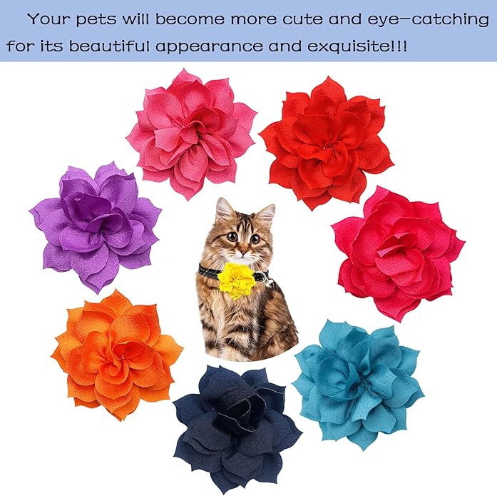 PET SHOW Small Dog Collar Charms Bowties for Cats Rabbits Slide on Puppies Medium Dog Collars Attachment Flower Bows Pet Bowknot Valentines Grooming Costumes Accessories