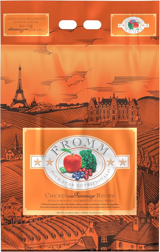 Fromm Four-Star Nutritionals Chicken au Frommage Dog Food - Premium Dry Dog Food - Chicken Recipe - 12 lb
