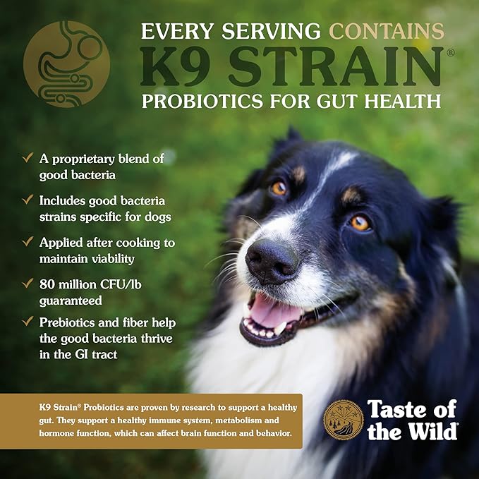 Taste of the Wild Pine Forest Grain-Free Recipe with Roasted Venison Dry Dog Food for All Life Stages, Made with High Protein from Real Venison, Superfoods and Guaranteed Nutrients Like Probiotics 5lb