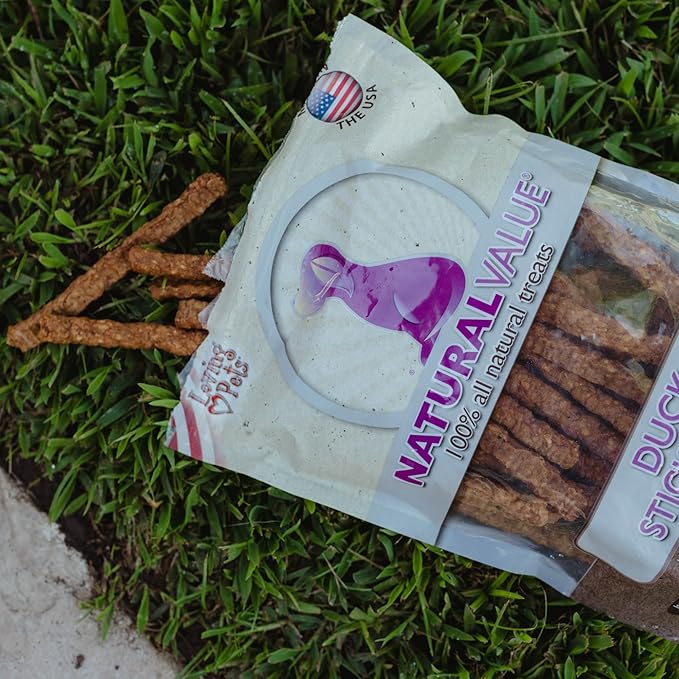 Loving Pets Natural Value All Natural Soft Chew Duck Sticks For Dogs, 14-Ounce