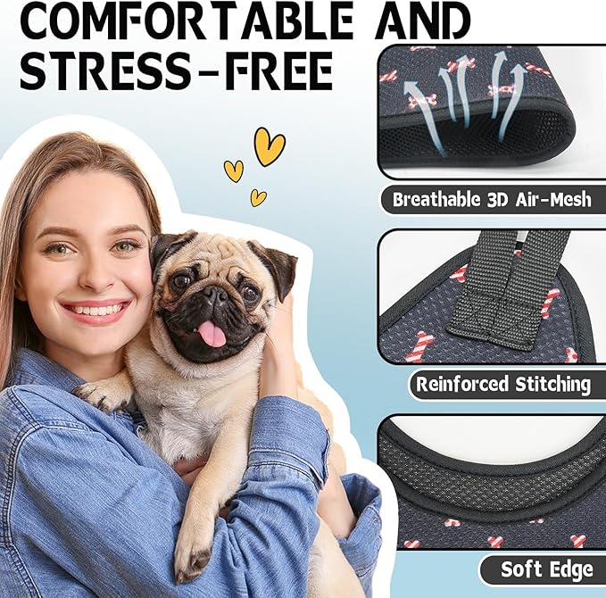 Supet Dog Grooming Hammock Harness for Dogs Cats, Relaxation Pet Nail Clipper Hammock, Restraint Dog & Large Animal Leashes Sling for Groomingk for Nail Trimming (Black Currant, XL)