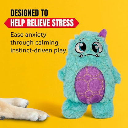 Bite Force - Durable & Strong Dog Toy Light Blue Monster with Squeaker, Kevlar-Reinforced for Aggressive Chewers.