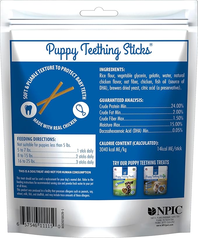 N-Bone Puppy Teething Treats,Chicken (111150), 3.74 oz (Pack of 2)