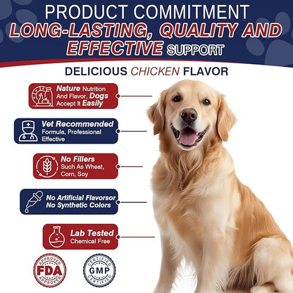 Allergy Relief Chews for Dogs 200 Treats Dog Seasonal Allergy and Immune Bites Dog Itching Skin Anti Itch Licking Paws Treatment Itchy Skin Relief Allergies Support Probiotic Chew Supplement for Dogs