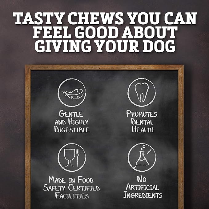 Buffalo Range Rawhide-Free Dog Treats – Natural Jerky Twists Made with Grass-Fed Buffalo – Hickory Smoked Flavor High Protein Chews for Dogs – Healthy Rawhide Alternative – 40 Count