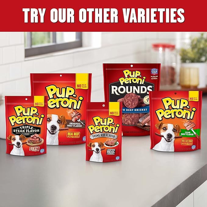 Pup-Peroni Dog Treats, Original Beef Flavor, 38 Ounce, Made with Real Beef (Pack of 2)