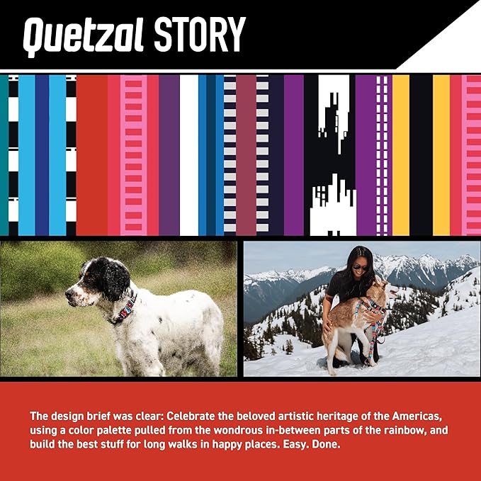 Wolfgang Heavy Duty Adjustable Dog Harness, Pull-Tested to Over 800 lbs for Walking & Training, Quetzal Print, Extra Large