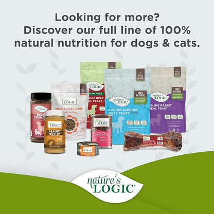Nature's Logic Dry Dog Food - 100% Natural - No Synthetics - for All Ages, Sizes, Breeds - Free from Common Allergens, High Protein - Turkey Meal Feast, 13lbs