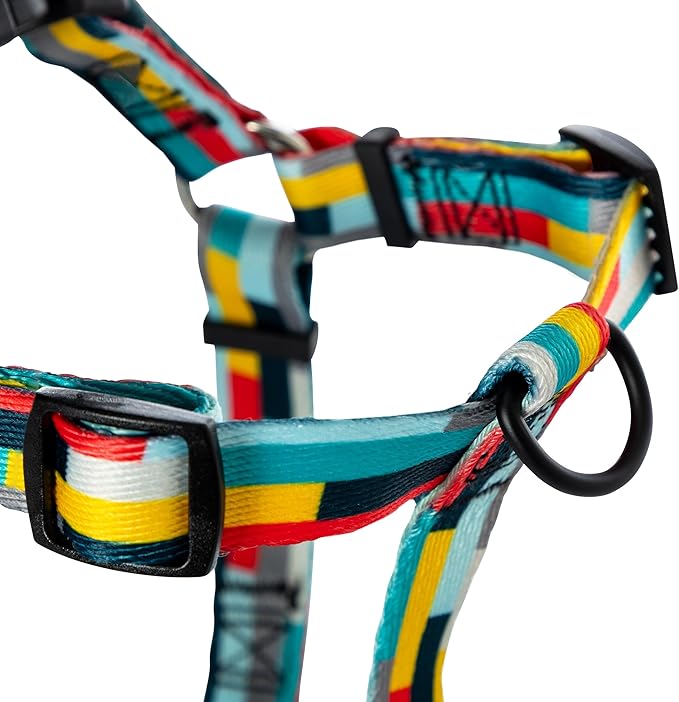 Wolfgang Heavy Duty Adjustable Dog Harness, Pull-Tested for Walking & Training, Mixtape Print, Medium