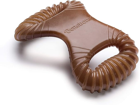Benebone Dental Durable Dog Chew Toy for Aggressive Chewers, Real Peanut, Made in USA, Small