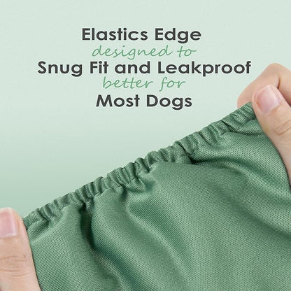 wegreeco Washable Male Dog Belly Band (Stylish Pattern)- Pack of 3 - Male Dog Belly Wrap, Dog Diapers Male (Green Series, X-Small)