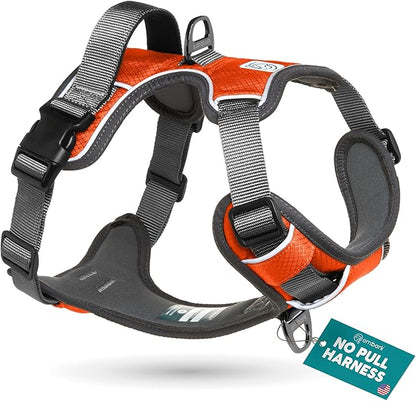 Embark Adventure No-Pull Medium Dog Harness – Reflective Trim, Military-Grade Nylon, Front Clip with Gel-Lined Handle