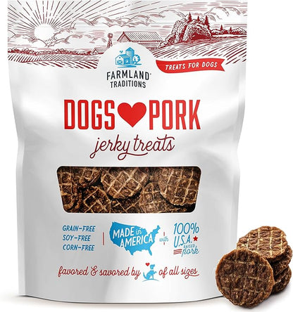 Farmland Traditions New Filler Free Dogs Love Pork Premium Jerky Treats for Dogs (5 oz.)