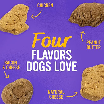 Blue Dog Bakery More Crunch Small Assorted Flavors, Dog Biscuits, Healthy Treats, All Natural, Bacon, Chicken, Cheese, Peanut Butter, 5 lb (Pack of 1)