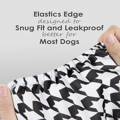 wegreeco Washable Male Dog Belly Band (Stylish Pattern)- Pack of 3 - Washable Male Dog Belly Wrap, Dog Diapers Male (Houndstooth, XX-Large)