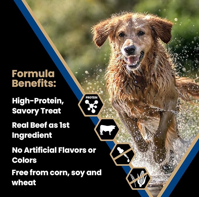 VICTOR Super Premium Dog Treats – Classic Hi-Pro Savory Strips with Real Beef – Supports Immune System, Digestive Health, & Healthy Coat – Tender Beef Snack for Active and Sporting Dogs, 14 oz