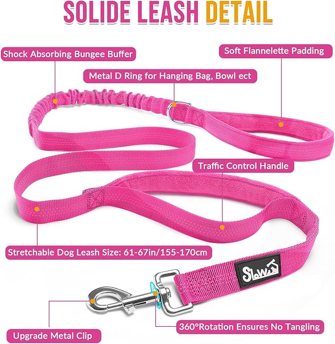 SlowTon No Pull Dog Harness - Heavy Duty Dog Harness and Leash Set for Medium Large Dogs, Reflective Tactical Harness with Soft Padded and Front Clip for Easy Walk and Training （FU, M