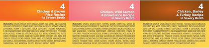 Nature’s Recipe Chicken, Salmon and Turkey Recipes Variety Pack Wet Dog Food, 12-2.75 oz. Cups, 2 Count