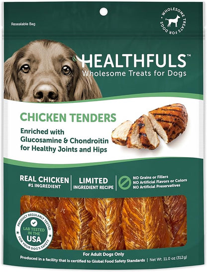 Healthfuls Chicken Tenders Dog Treats with Glucosamine & Chondroitin, 11oz