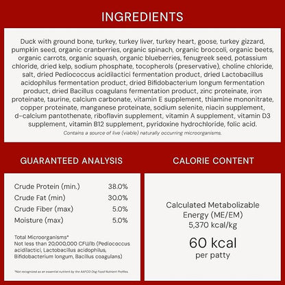 Stella & Chewy's Freeze-Dried Raw Dinner Patties - Duck Duck Goose Recipe - High Protein Grain-Free Puppy & Dog Food - Perfect For Picky Eaters - 5.5 oz