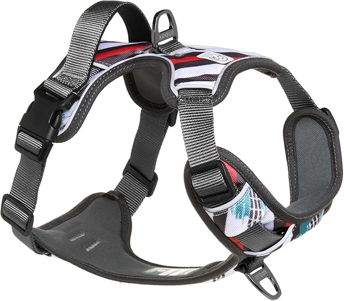 Embark Adventure XL Dog Harness – No-Pull, Reflective Trim, Military-Grade Nylon, Dual Leash Clips, Gel-Lined Handle for Extra Large Dogs