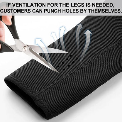 Front Leg Dog Recovery Sleeves - Cone Collar Alternative, Waterproof Abrasion-Resistant Washable 2.5mm Thick, Prevents Licking, Keeps Wounds Dry, 24-Hour Wear (Black, 2XL)