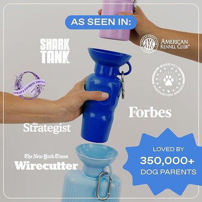 Springer Dog Travel Water Bottle | As Seen on Shark Tank | Patented, Leak-Proof, Portable Water Bottle for Dogs | BPA-Free 22 oz Classic Poppy