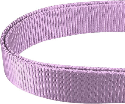 Mikivery Martingale Dog Collar Nylon Adjustable and Safety Training Metal Buckle Dogs Collars for Small Medium and Large Breed(Violet,M)