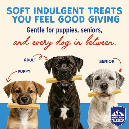 Himalayan Dog Chew Yogurt Sticks, Peanut Butter, Dog Treats with Prebiotics, Probiotics & Protein, Digestive Support, Lactose & Gluten Free, Natural Dog Treat for All Breeds, Made in America, 4pk