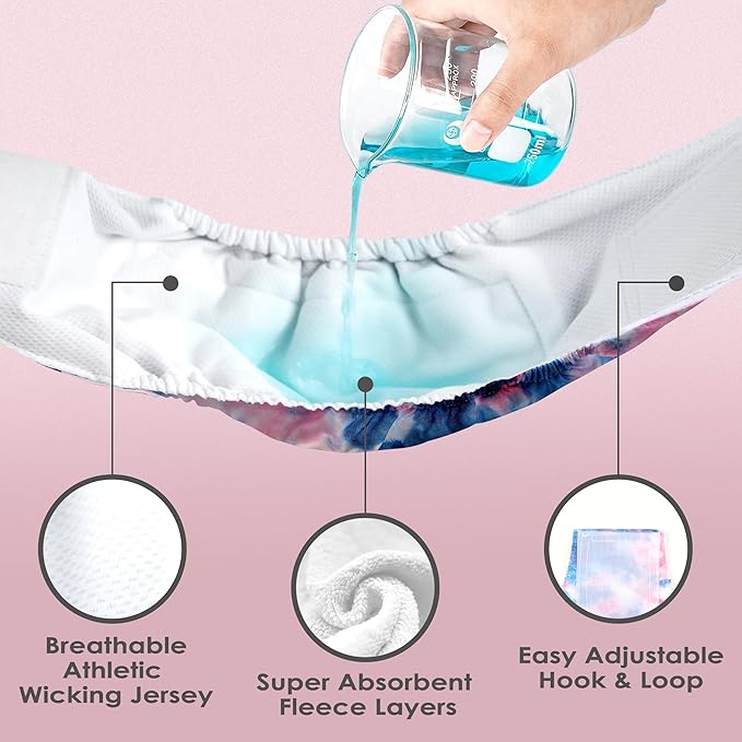 wegreeco Washable Male Dog Belly Band (Stylish Pattern)- Pack of 3 - Washable Male Dog Belly Wrap, Dog Diapers Male (Tie-dye, Sky, Small)